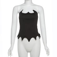 BUNO- Mini traje de falda por encima de la rodilla de calle alta para chica, sólido ajustado, falda halter sin espalda. - details 10