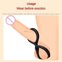 Leten-anillos de bloqueo de silicona para hombre, anillo reutilizable para retrasar la eyaculación, productos de Bondage para el escroto, juguetes eróticos para erección de pareja - details 9