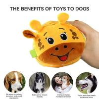 Bola de Ratán Suave con Pelo de Perro Juguete Interactivo para Mascotas Forma de Animal - details 2