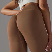 Leggings de yoga sin costuras para mujer, ropa deportiva de entrenamiento, pantalones deportivos de cintura alta - details 16