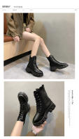 Nuevas botas cortas negras de moda geniales de moda botas de mujer de tacón grueso de suela gruesa - details 3