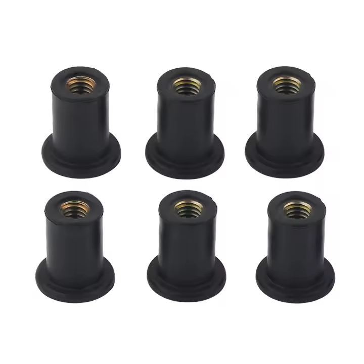 Tuercas de pozo de goma duraderas M4, pernos de parabrisas para motocicletas, Kayak, canoa, barcos, 6 uds. - 1