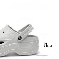 Sandalias de plataforma gruesas huecas para mujer, zuecos de fondo grueso de Eva, zapatillas para mujer, calzado de jardín antideslizante para exteriores, verano 2024 - details 3