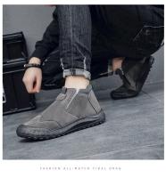 Botas cortas para hombre con aislamiento de felpa, zapatos informales, botas de nieve antideslizantes de suela gruesa, zapatos de algodón para invierno al aire libre, botines para hombre - details 14