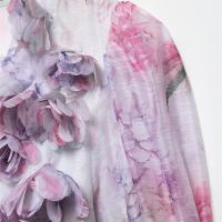 Elegante Vestido A-Línea Suelto con Manga Abullonada Cuello en V Material de Poliéster - details 6