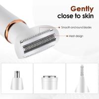 Depiladora multifuncional 5 en 1 para mujer, afeitadora para cara, nariz, pierna, axila, Bikini, recortadora de pelo, maquinilla de afeitar, resistente al agua, recarga USB - details 18
