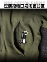 Conjunto táctico de invierno para hombre, traje militar impermeable a prueba de viento para exteriores, chaquetas con capucha de concha suave con múltiples bolsillos, pantalones de trabajo de piel de tiburón - details 6