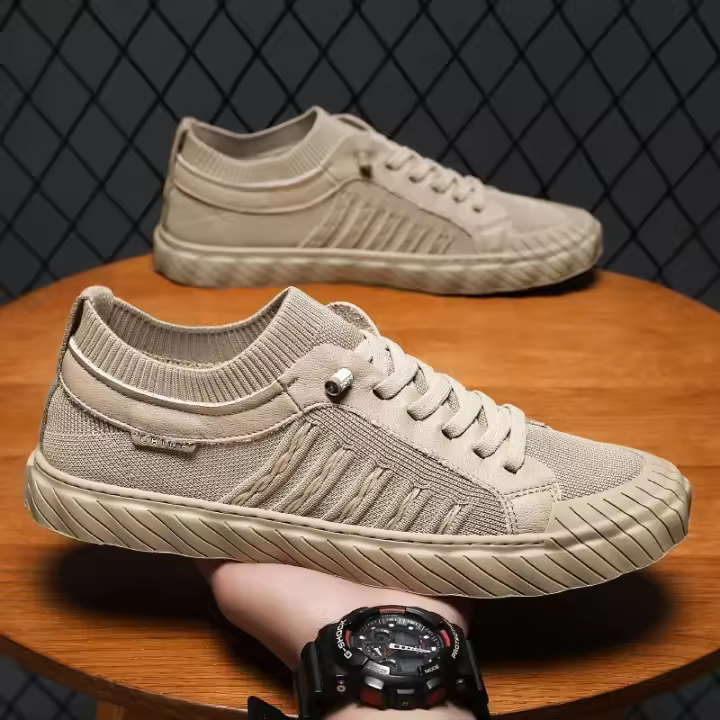 Zapatos Casuales para Hombres Verano 2024 Zapatos de Pisa Respirables con Lazo Flyknit - 1