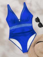 Bañador negro de una pieza para mujer, traje de baño de realce con Control de barriga, Tankini de una pieza - details 29