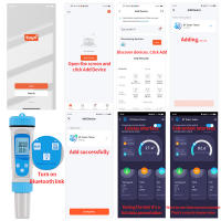Medidor de PH Digital con Bluetooth, medidor de temperatura de salinidad, EC TDS, SG, 6 en 1, aplicaci￳n inteligente, Monitor en l￭nea para acuarios y piscinas - details 4