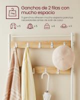 Perchero con Estante para Zapatos, Mueble de Entrada con Banco, 3 en 1, Marco de Acero, para Entrada y Pasillo, 32 x 70 x 177 cm, Estilo Industrial, Marrón Castaño y Negro HSR041B41 - details 21