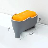 Nueva Caja de Jabón de Doble Capa Accesorio Creativo de Elefante Lindo para Baño - details 1