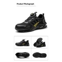 Zapatos De Seguridad Para Hombre Con Botones Giratorios Y Punta De Acero Indestructibles Antipinchazos Y Con Almohadilla De Aire Botas De Trabajo Con Suela De Goma Material De Tela Y Algodón - details 18