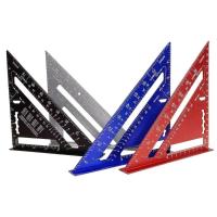 Regla triangular de aleación de aluminio, transportador de medición cuadrada de 7 pulgadas, regla de ángulo métrico, herramientas de carpintero, herramientas de carpintería - details 2