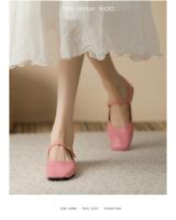 Zapatos planos de mujer estilo francés, primaverales, nuevos, de cuero suave, con hebilla de una palabra, punta cuadrada, boca poco profunda, temperamento retro, estilo Mary Jane. - details 11