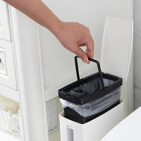 Cubo de basura de plástico, Juego de cepillos para inodoro, soporte para limpieza profunda de cuencos, almacenamiento - details 4
