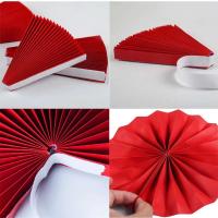 Artesanías de Papel Colgante de Boda Roja Estilo Chino 6Pcs Decoración de Pared para Dormitorio Sala de Estar Abanico de Origami DIY Party Supplies - details 11