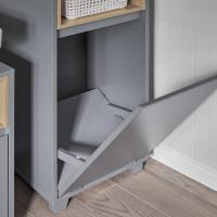 Armario de Baño de Piso con 2 Estantes Abiertos Mueble de Almacenamiento de Ropa Sucia de 35 x 30 x 105cm - details 13