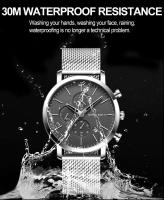 Reloj de Pulsera de Acero Inoxidable con Dial Pequeño Reloj de Negocios Impermeable con Correa de Cuero Automático Multifuncional de Marca Superior - details 14