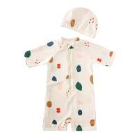 Chic Traje de Baño de Una Pieza Floral sin Espalda para Niñas Bikini de Bebé a Prueba de Sol con Sombrero Perfecto para Vacaciones en la Playa - details 42