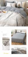 Juego de Ropa de Cama de Algodón Puro de Alta Calidad para el Hogar con Funda de Edredón de Manga Reina 100% Algodón Amigable con la Piel con Sábanas y Fundas de Confort - details 27