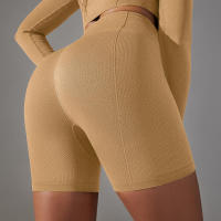 Hamidou-pantalones cortos deportivos de Yoga para mujer, mallas transpirables sin costuras para correr, ciclismo, cintura alta, entrenamiento, gimnasio, Verano - details 42