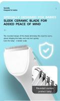 Kemei-cortapelos para bebé, recortador de pelo silencioso para niños, impermeable, recargable, inalámbrico, Kit de corte de pelo para bebé - details 2