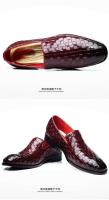 Zapatos casuales italianos del vestido de la PU marrón coreano, mocasines de cuero genuino de los zapatos de los hombres de los deportes - details 8