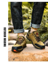 Zapatos de senderismo para hombre, botas de montaña al aire libre, zapatillas de suela gruesa, zapatos de Trekking con cordones a la moda - details 11