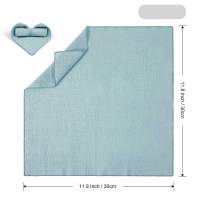 Servilletas cuadradas de lino de imitación, toallitas de 30x30CM, color gris/caqui, mesa de comedor para restaurantes, decoración de fiesta en casa, 5 uds. - details 4