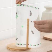 Base antideslizante, soporte para papel de cocina en rollo de madera, soporte de papel desechable Simple estable, soporte de pañuelos Vertical reutilizable para sala de estar - details 3