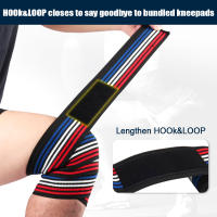 Sports Elastic Compression Knee Bandages Brace Wrap Crossfit Leg Support Strap for Gym Sports Weightlifting Squats Training - details 5