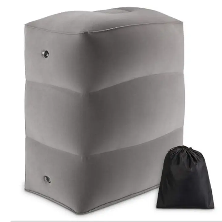 Almohada portátil de PVC para dormir para vuelo, coche, autobús, almohada de descanso para niños, cojín para piernas, reposapiés, almohada para pies - 1