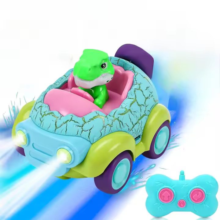Coche RC de Dinosaurio para Niños Telecontrolado, Luces y Música Regalo Perfecto para Edades de 3+ - 1