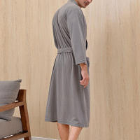 Bata de Hombre y Mujer con Cuello en V Estilo de Moda con Mangas Largas y Bolsillos - details 9