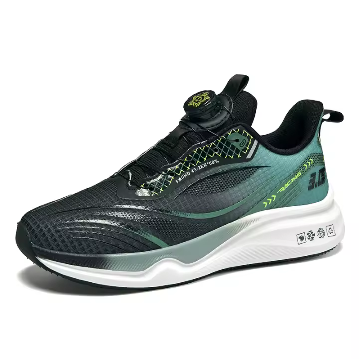 Deportes Atos con hebilla giratoria, zapatillas para correr ligeras laterales de gran tamaño, zapatillas de entrenamiento para hombre - 1