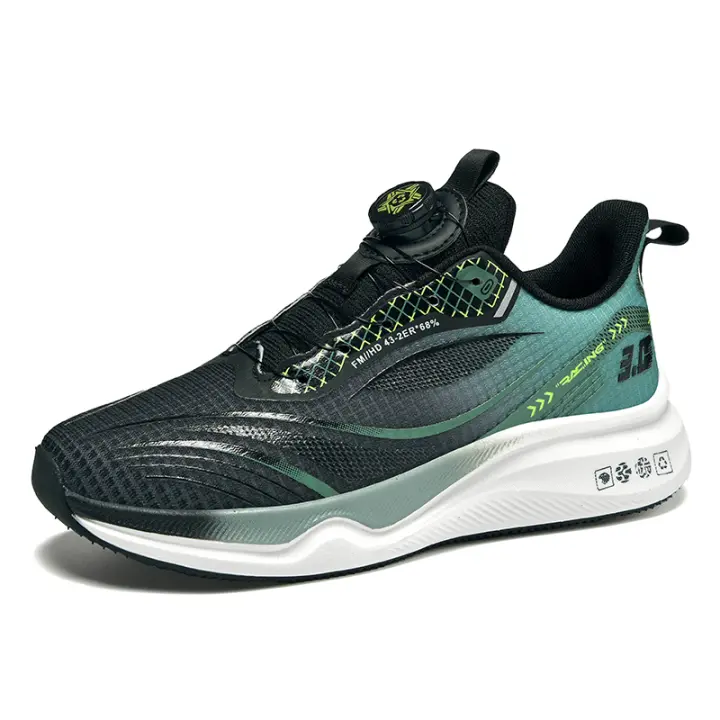 Deportes Atos con hebilla giratoria, zapatillas para correr ligeras laterales de gran tamaño, zapatillas de entrenamiento para hombre - 1