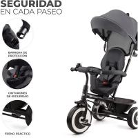 Triciclo Evolutivo, Bicicleta Sin Pedales, Bicicleta Bebe, Plegable, Para Niños, Cinturón, Con Accesorios, Portavasos, Cesta, 9 Meses a 25 kg, Verde - details 12