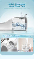 Fairywill-irrigador Oral portátil con USB, hilo Dental de agua, blanqueamiento Dental, 300ML, 6 boquillas, limpieza bucal para aparatos - details 3