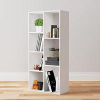 7 compartimentos, estante de oficina, librería, salón, dormitorio, cubo, Blanco, 50 x 24 x 106 cm - details 4