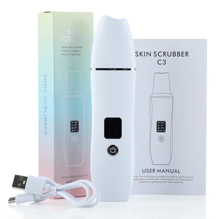 Depurador ultrasónico de piel, eliminador de espinillas, vibración de alta frecuencia, limpieza profunda de poros, Lifting Facial, pala de importación de iones - 1