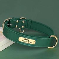 perro cuero PU personalizado, collares acolchados suaves, Collar identificación de mascota grabado gratis para perros pequeños y - details 12