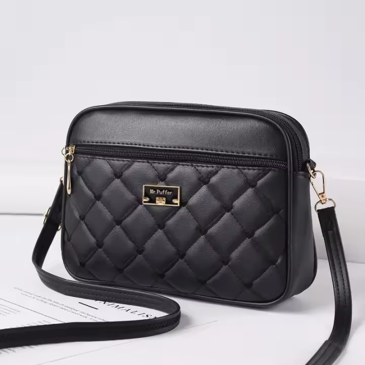 Bolsos de mujer a la moda, novedad de 2025, bandolera de PU con diamantes, Bolso pequeño versátil, bolso cuadrado pequeño de un solo hombro para mujer - 1