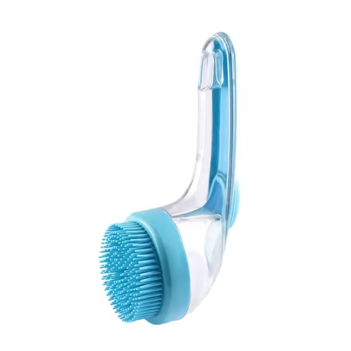 Cepillo de Baño para Mascotas de Silicona Suave Mascarilla de Ducha Larga para Perros y Gatos - 1