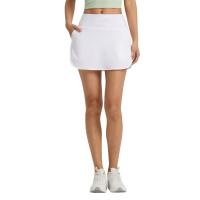 Shorts deportivos de cintura alta con cintura elástica, diseño sólido, falda para fitness, yoga, tenis y golf - details 5