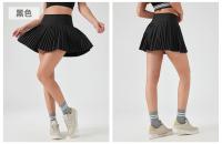Nuevas faldas pantalón de tenis deportivas para mujer, medias de cintura alta, pantalones cortos de tenis para Yoga, faldas con bolsillos, minifaldas plisadas sólidas antiagotamiento - details 23