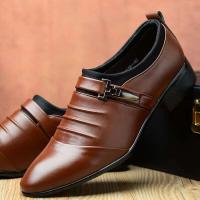 Zapatos planos con logo para hombre, informales, de cuero limpio, hechos a mano, 2024 - details 1