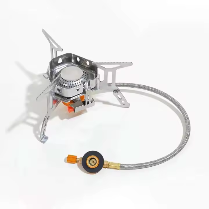 Estufa de camping de 3000W, picnic, senderismo, pesca, quemador de gas, mochilero, horno pequeño, camping al aire libre, utensilios de cocina VIE - 1
