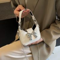 Bolso informal de piel sintética con hebilla y lazo para mujer, bolso de mano de Color sólido, bolso de cubo plateado, Mini bolso cruzado, bolso de hombro para mujer y niño - details 12