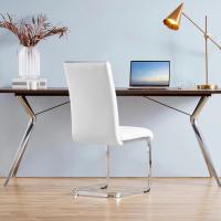 2PCS Sillas de Comedor Giratorias Sillas de Cocina con Respaldo Alto Patas Metálicas Diseño Moderno para Salón Oficina Dormitorio Blanco - details 3
